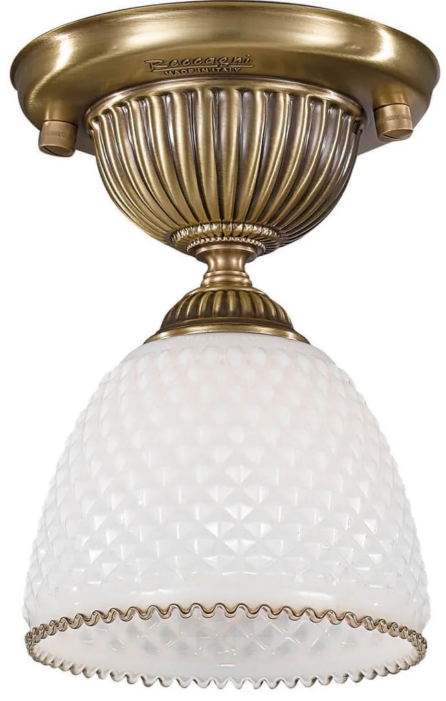 Plafoniera clasica design italian din alama si sticla 8601 RA-PL. 8601/1