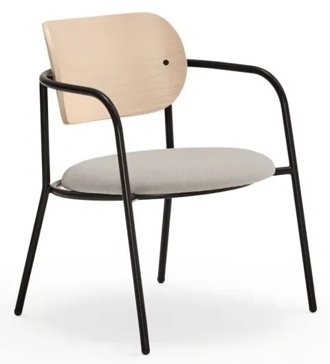 Fotoliu gri deschis în decor de frasin Eclipse - Teulat