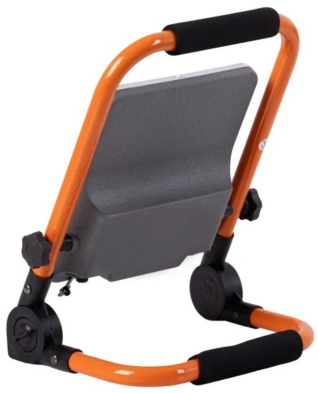 Proiector LED reîncărcabil cu trepied LED/50W/3,2V, 4500K, 5000 mAh, IP65, portocaliu