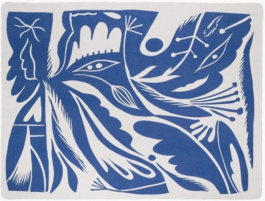 Pătură albastră 165x200 cm Lino – noo.ma