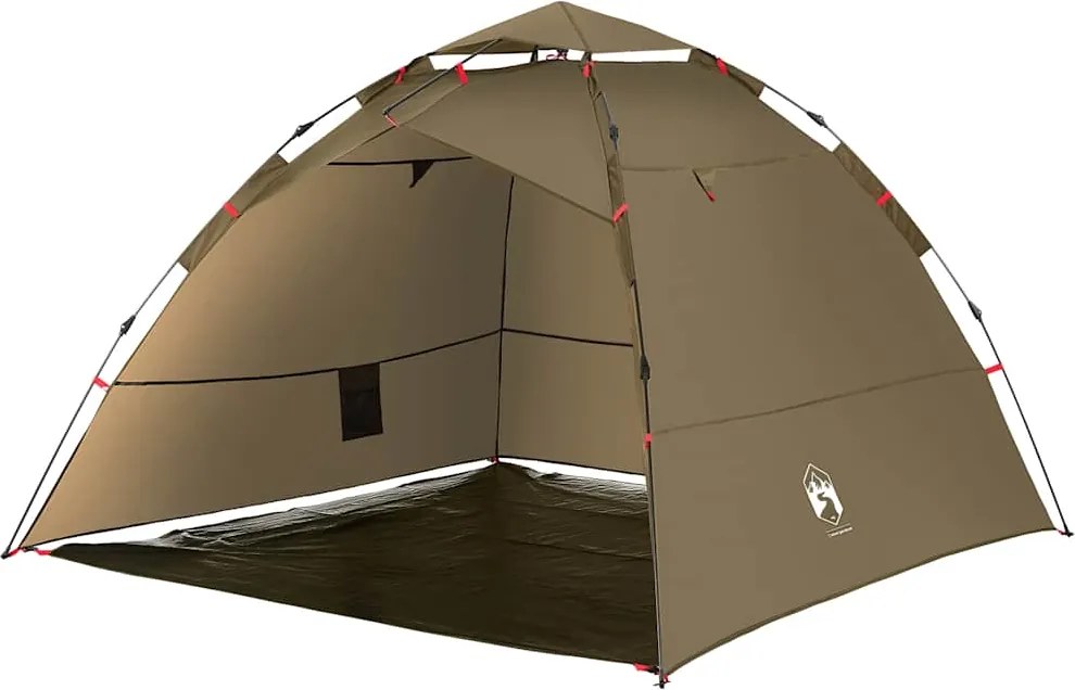 vidaXL Cort de pescuit 4 persoane, verde măsliniu, setare rapidă