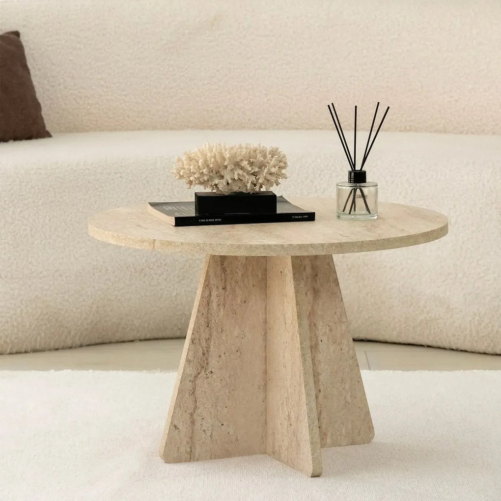 Măsuță de conferință Mushroom Travertine