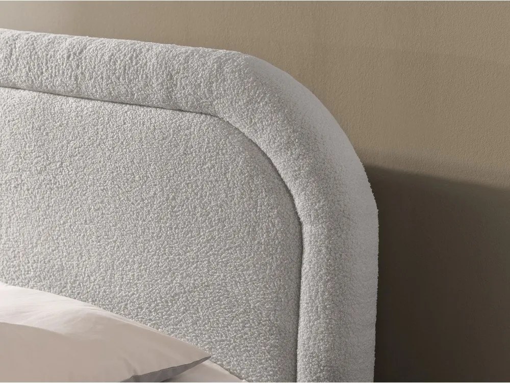 Pat boxspring gri deschis cu spațiu de depozitare 180x200 cm Ornes – Ropez