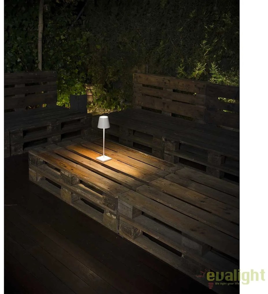 Lampa LED portabila iluminat exterior stil clasic TOC alba 70775