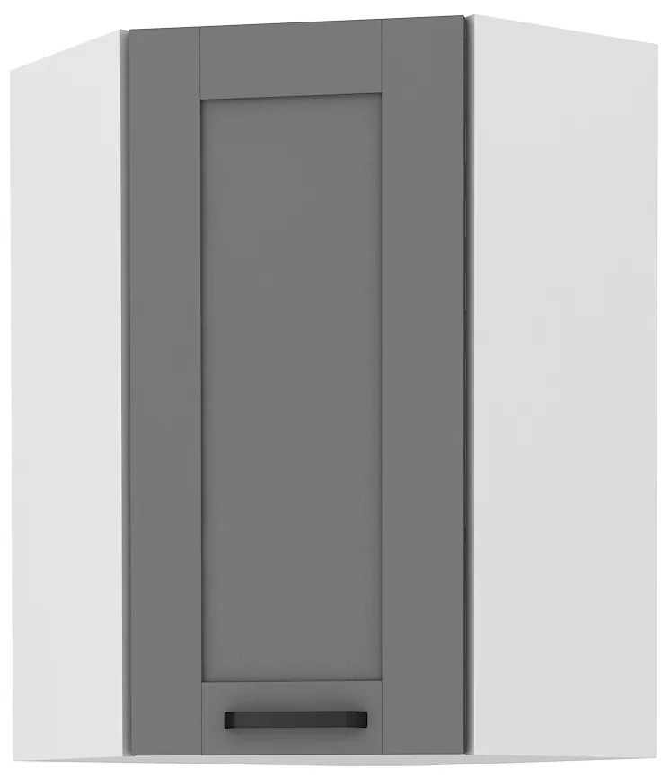 Dulap superior de bucătărie de colț Lucid 58 x 58 GN 90 1F (dustgrey + alb). 1045552
