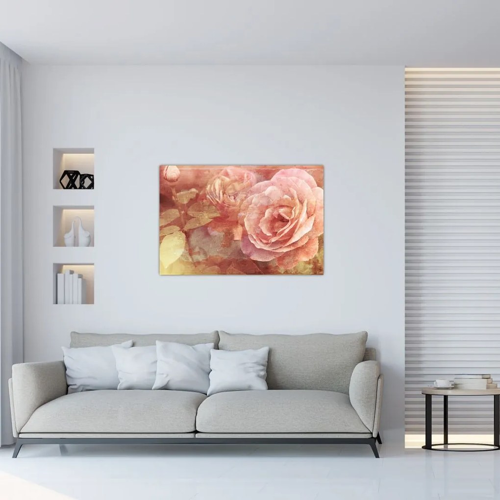 Tablou cu trandafir (90x60 cm)