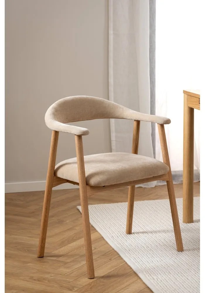 Scaun de dining bej/în culoare naturală Addi – Actona