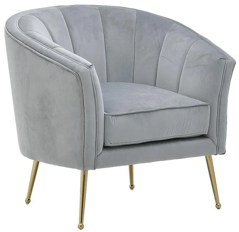Fotoliu Grey Gold Velvet 90cm x 75cm x 85cm