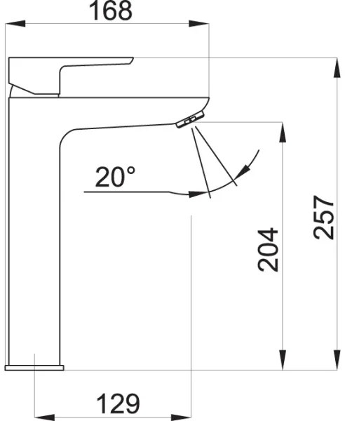 Baterie de lavoar Novaservis METALIA ECO 25,7 cm crom lucios