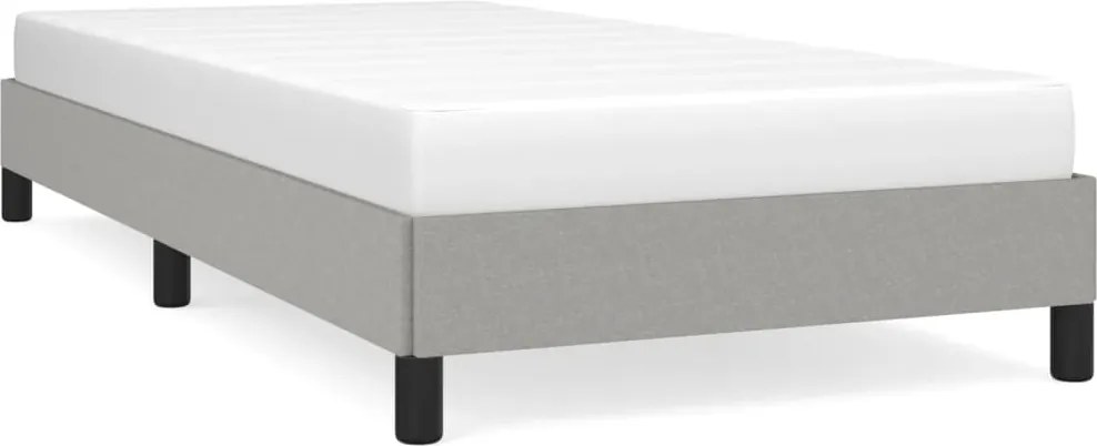 vidaXL Cadru de pat fără saltea, gri deschis, 90x200 cm, textil