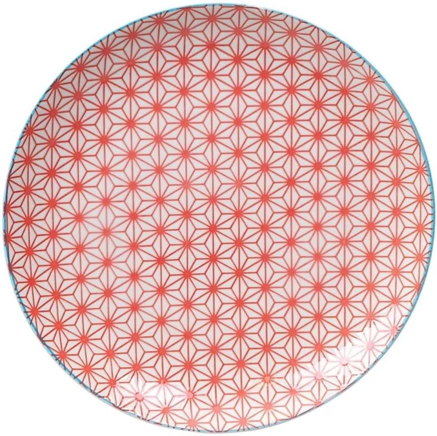 Farfurie din porțelan Tokyo Design Studio Star, ⌀ 25,7 cm, roșu