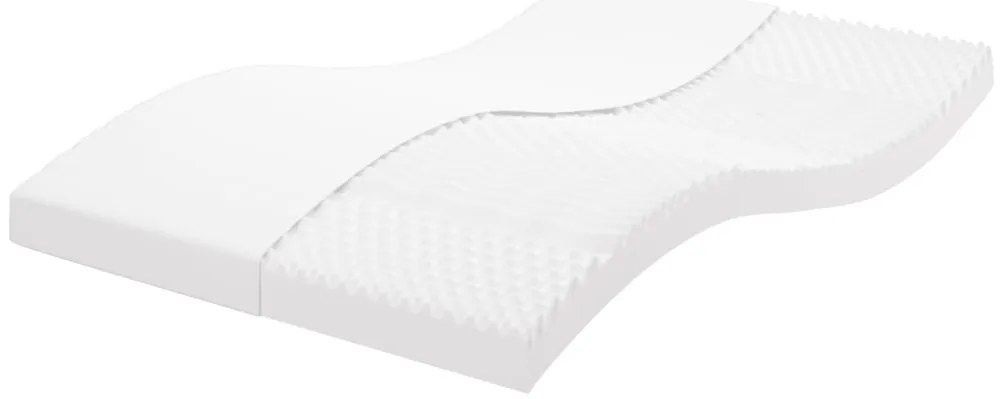 vidaXL Saltea din spumă, alb, 120x200 cm, duritate 7 zone 20 ILD