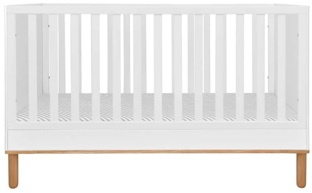 Patut copii Toteme botanic alb/stejar 70x140 cm