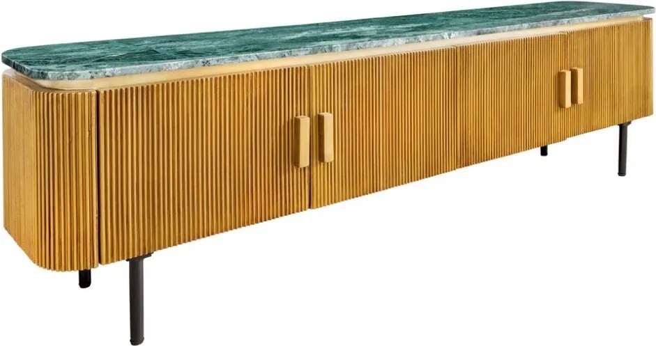 Comoda TV design retro cu blat din marmura Veneziano 160cm A-44534 VC