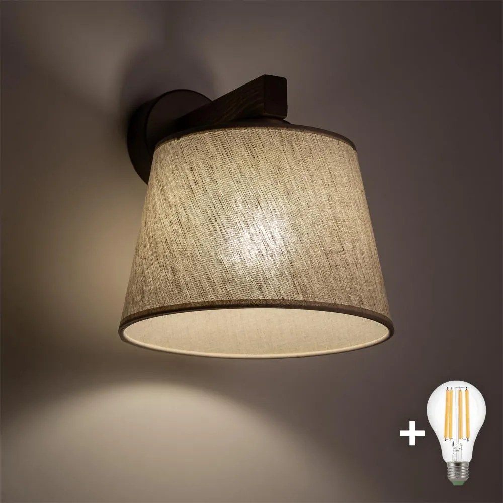 BRILAGI - LED Aplică de perete LATTE 1xE27/15W/230V pin/bej