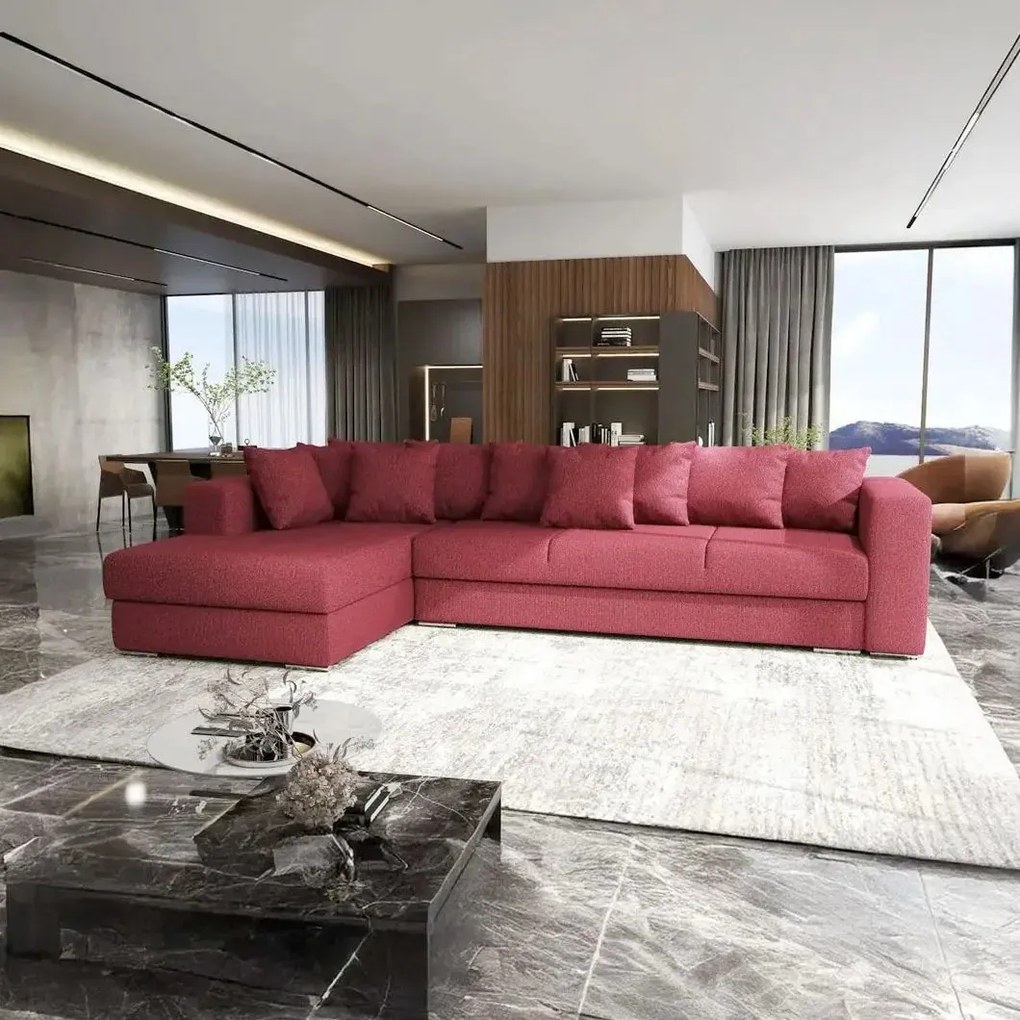 Colțar extensibil dumonde cu ladă de depozitare si sezut confortabil din spuma high-density, Gloria Enjoy Winery 320x183 cm