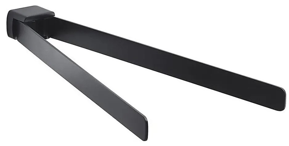 Suport rotativ de perete pentru prosoape Gedy PIRENEI 36 cm negru mat