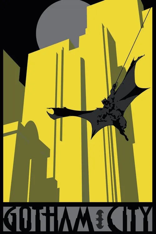 Poster de artă Batman - Gotham City