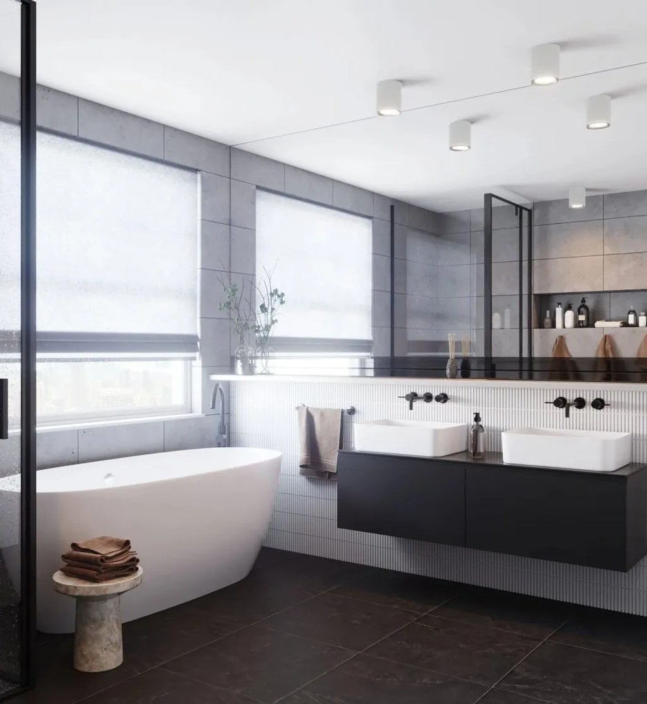 Plafoniera LED pentru baie design modern, 3-step MOODMAKER, IP44, LANDON 14 alb