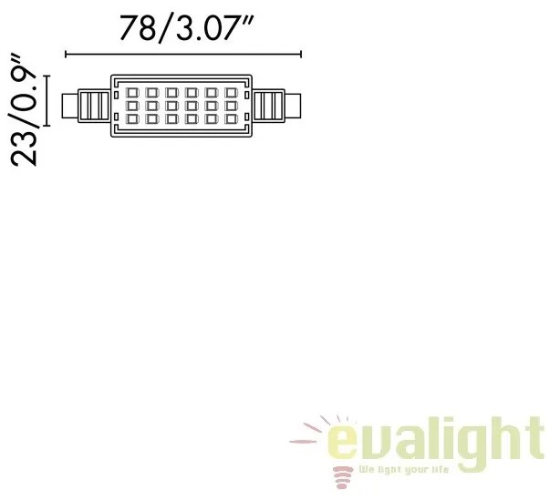 BEC LED R7S JP78MM 7W lumina calda 2700K 17488