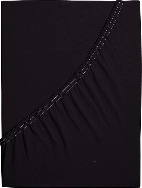 Cearșaf de pat jersey 4Home Ideal negru, 90 x 200 cm