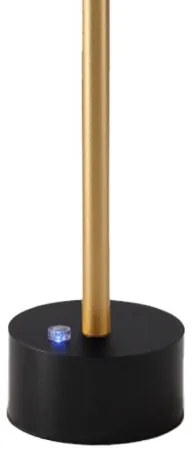 Lampă de birou LED reîncărcabilă, cu reglaj al intensității, SAM, 5W/5V, 3600 mAh, negru/auriu