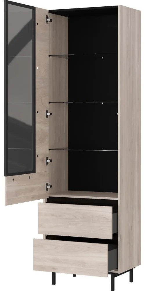 Vitrină cu aspect de lemn de stejar 64x206 cm Cantoria - Germania