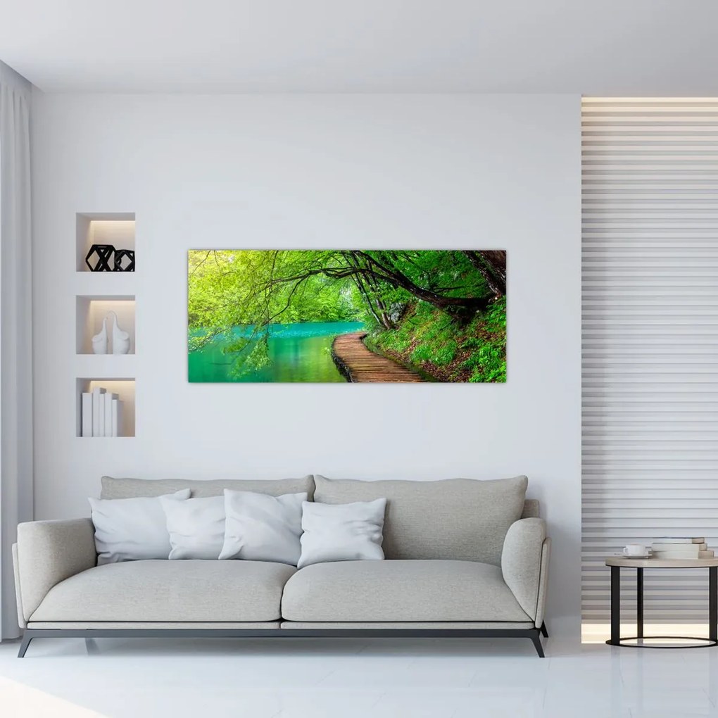Tablou - Lacurile Plitvice (120x50 cm)