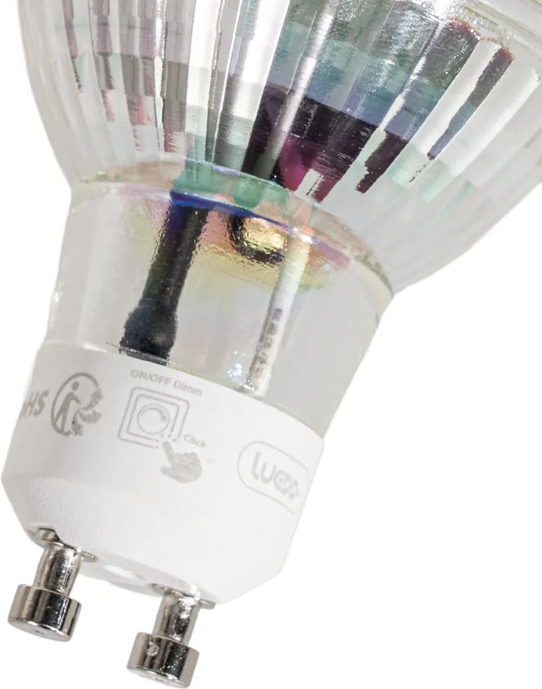 Set de 5 becuri LED clare GU10 50mm 4.9W 450 lm 3000K