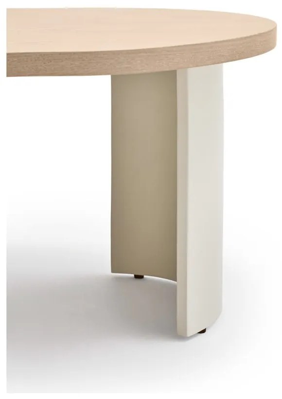 Măsuță de cafea crem/în culoare naturală cu aspect de lemn de frasin 50x120 cm Nori – Teulat