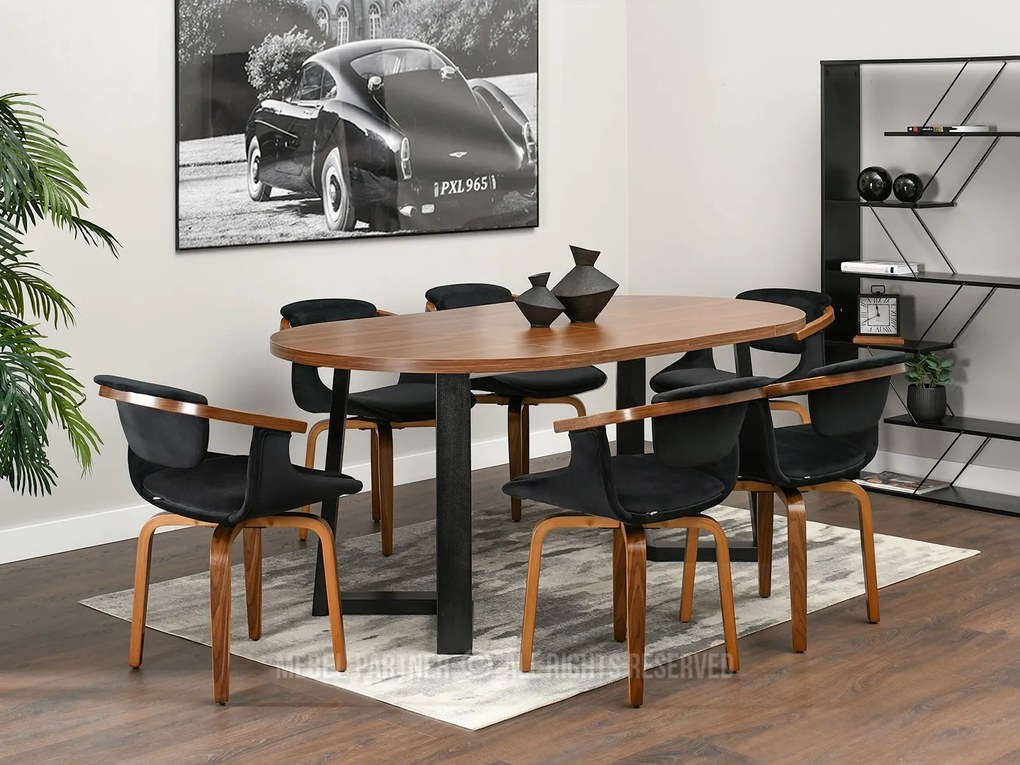 Scaun Max K (negru + nuc). 1111150