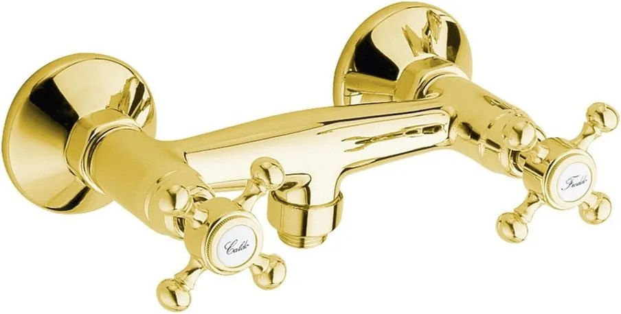 Baterie aurie pentru duș cu montare pe perete (1 ieșire) Antea – Sapho