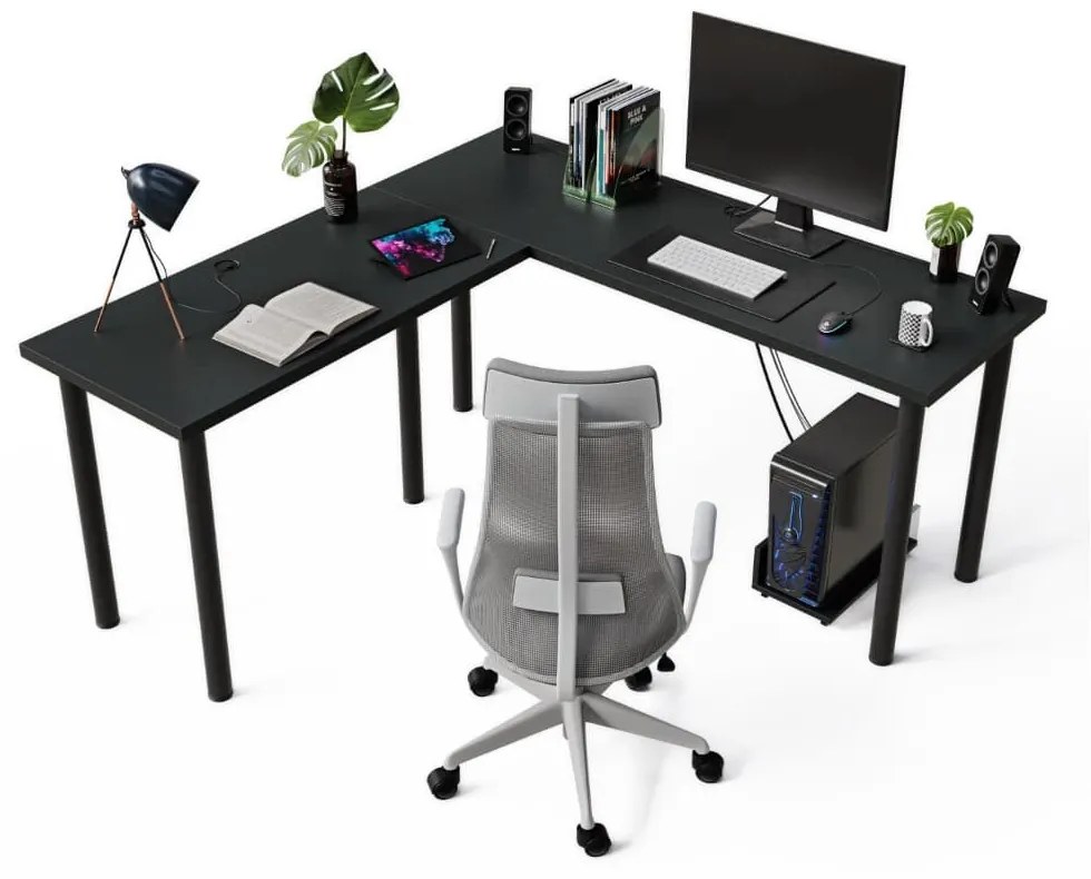 Birou colțar - Negru