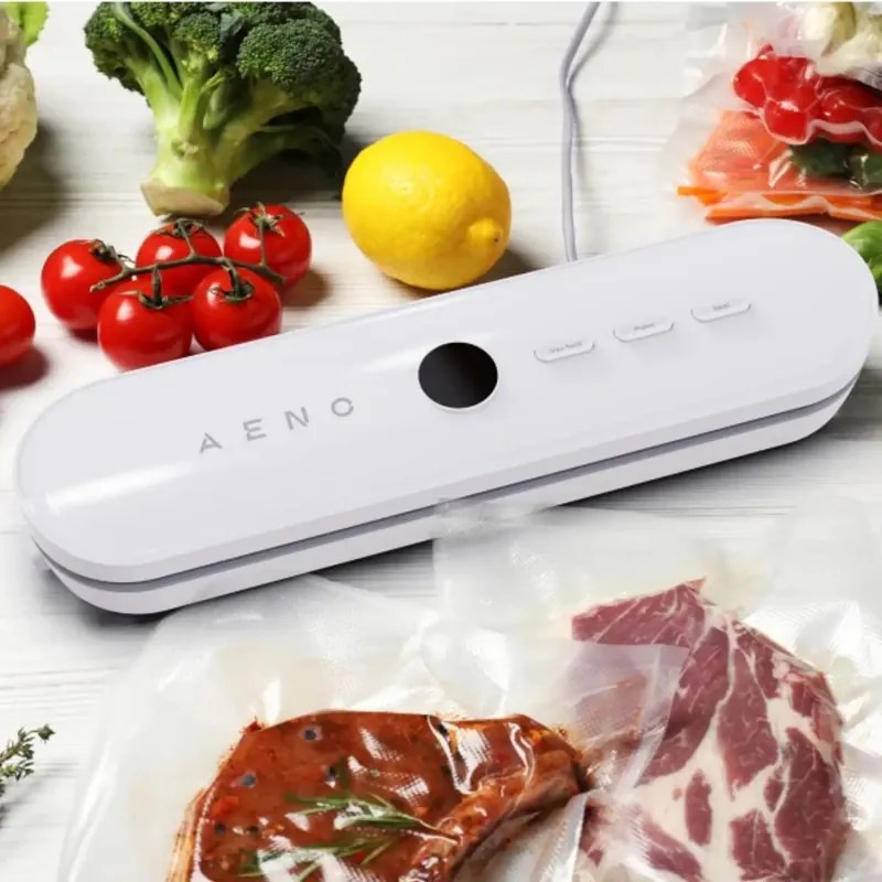 Aparat de vidat și sigilare alimente AENO VS3 AVS0003, 70 kPa, 3,5 l/min, 4 moduri, LED, Аlb