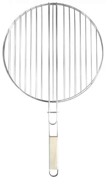 Kerek grillrács fa fogantyúval 40 cm