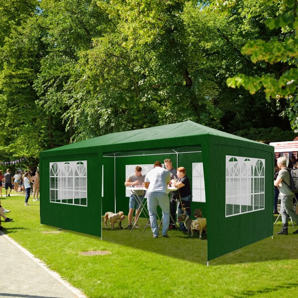 Cort de petrecere NEAPOL, 3x6m, verde Jurhan