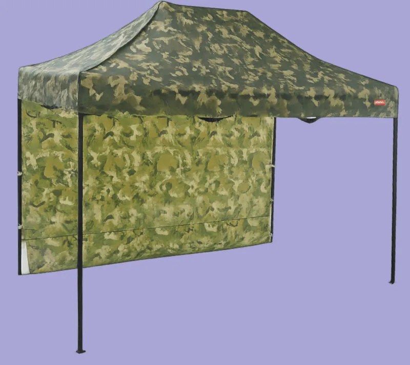 Pavilion de grădină 2x3m - din oțel, 1 perete lateral, Camuflaj