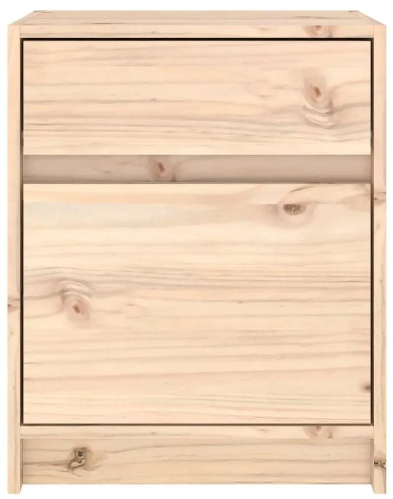 Noptiera, 40x31x50 cm, lemn masiv de pin 1, Lemn deschis