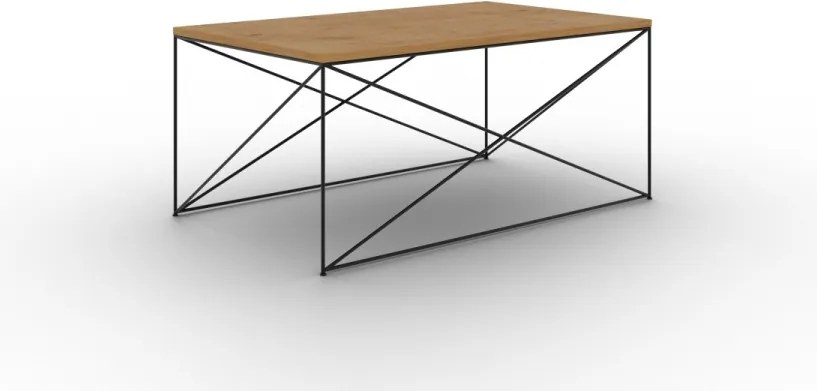 Masuta de cafea, Dante, ADRK Furniture (Culoare: Auriu / Stejar artizanal)