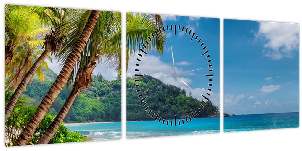Tablou - Caraibe (cu ceas) (90x30 cm)