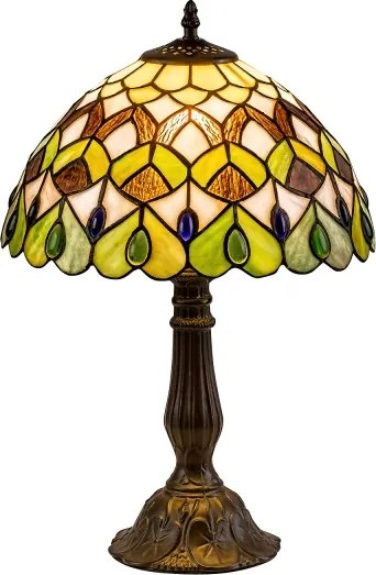 Brilagi - Lampă de masă Tiffany MARGARET, cu vitralii, 1xE27/40W/230V