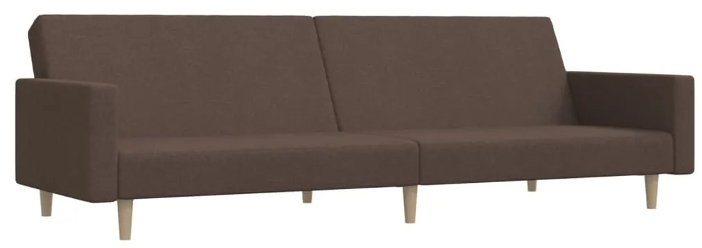 337296 vidaXL Canapea extensibilă cu 2 locuri, gri taupe, textil