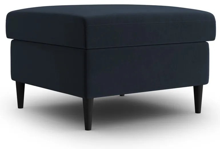 Taburet albastru închis cu tapițerie din catifea Kyoto – Cosmopolitan Design