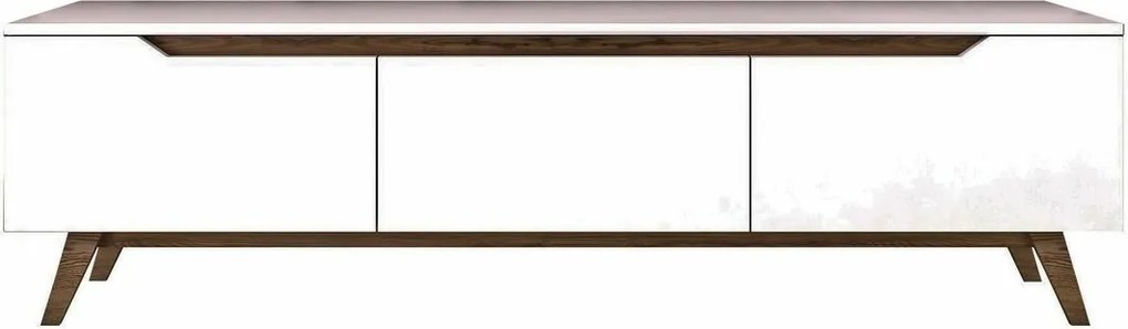 Măsuță TV Dita Alb și Nuc