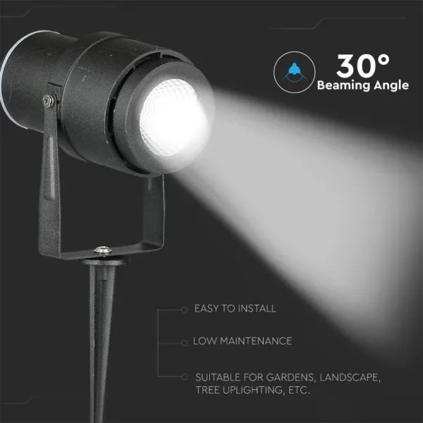 Lampă LED de exterior LED/12W/100-240V IP65 negru, lumină verde