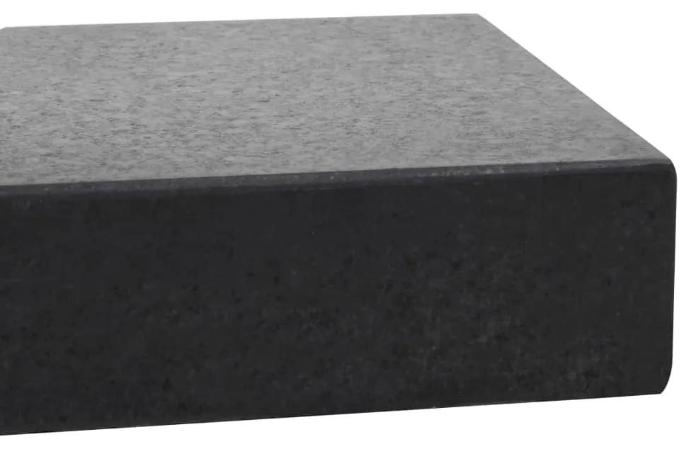 Suport umbrela de soare, negru, granit, 25 kg, dreptunghiular Negru, Dreptunghiular, 25 kg