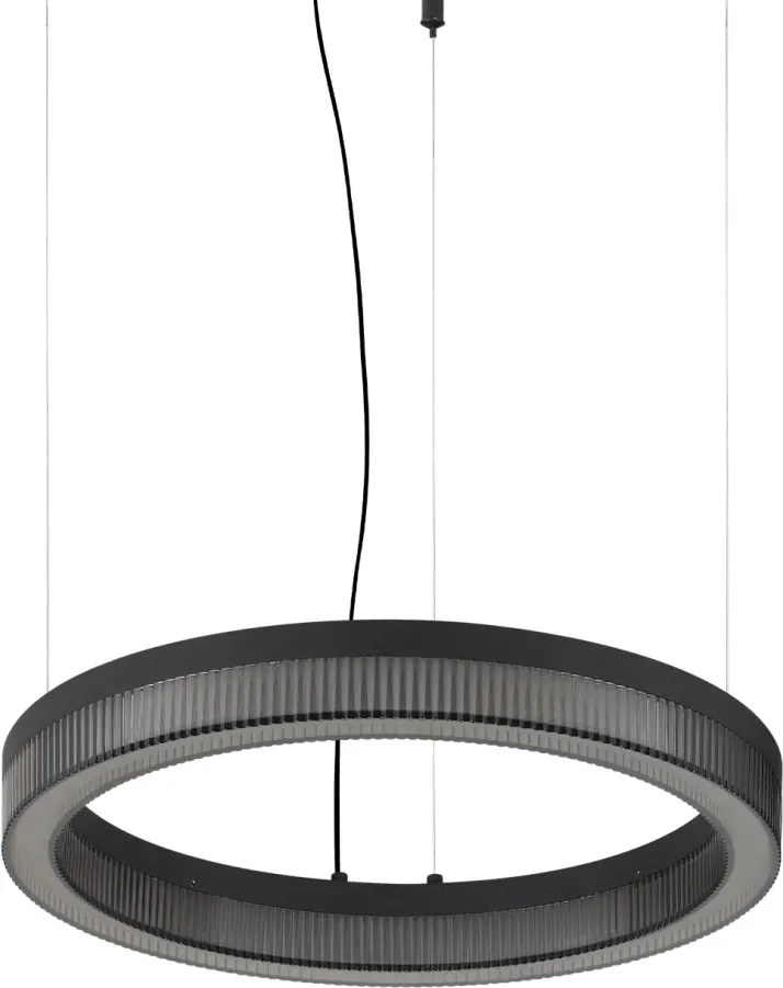 Lustra LED suspendata design circular CROWN SP D40 NERO