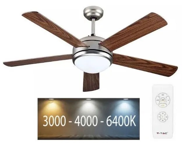 Plafonieră LED cu ventilator LED/15W/230V 3000/4000/6400K + telecomandă