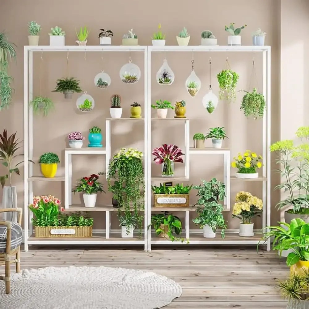 Biblioteca Endulus din metal culoare alb 180x 100x32 cm