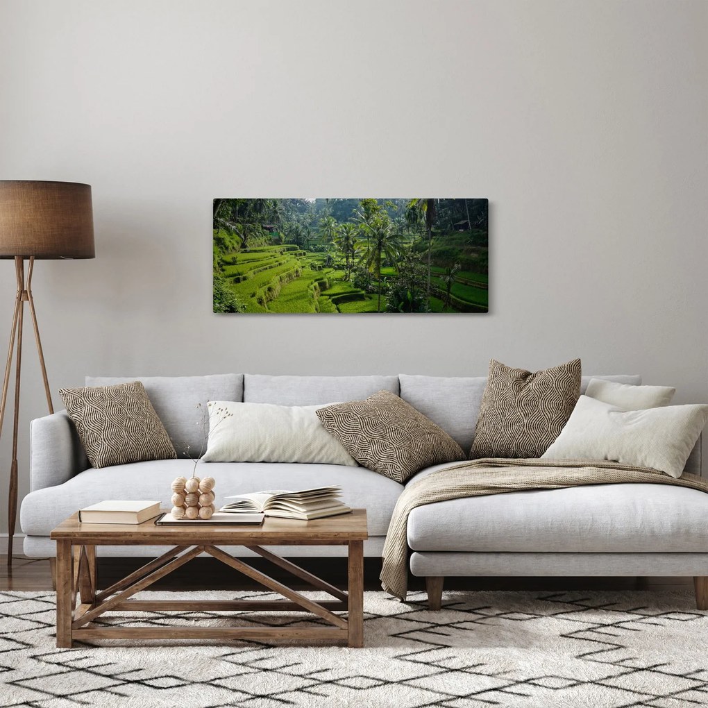 Tablou cu terasele cu orez Tegalalang, Bali (120x50 cm)